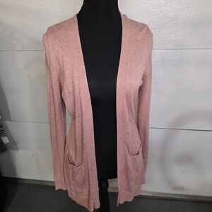 Chic Pink Open-Front Cardigan